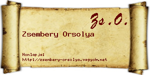 Zsembery Orsolya névjegykártya
