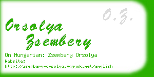 orsolya zsembery business card